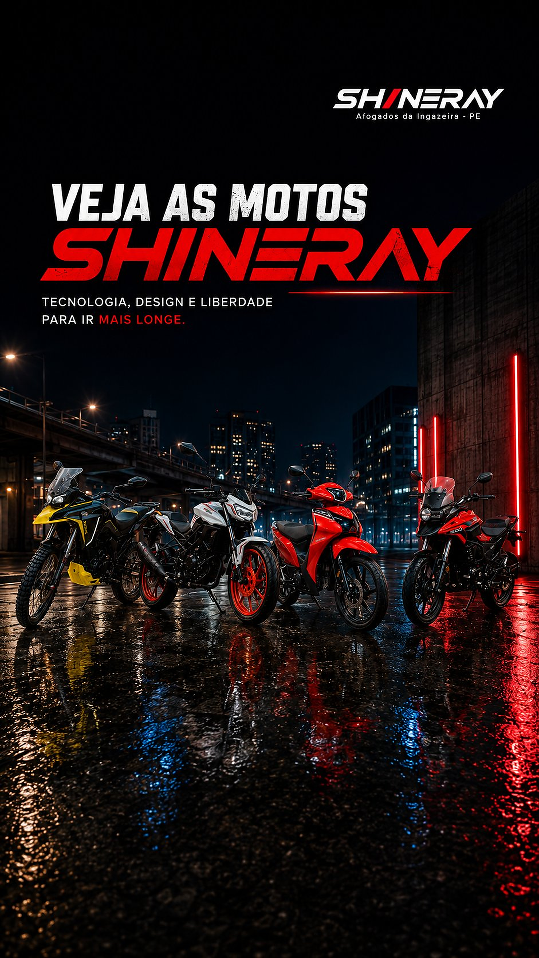 Veja as motos Shineray em Afogados da Ingazeira
